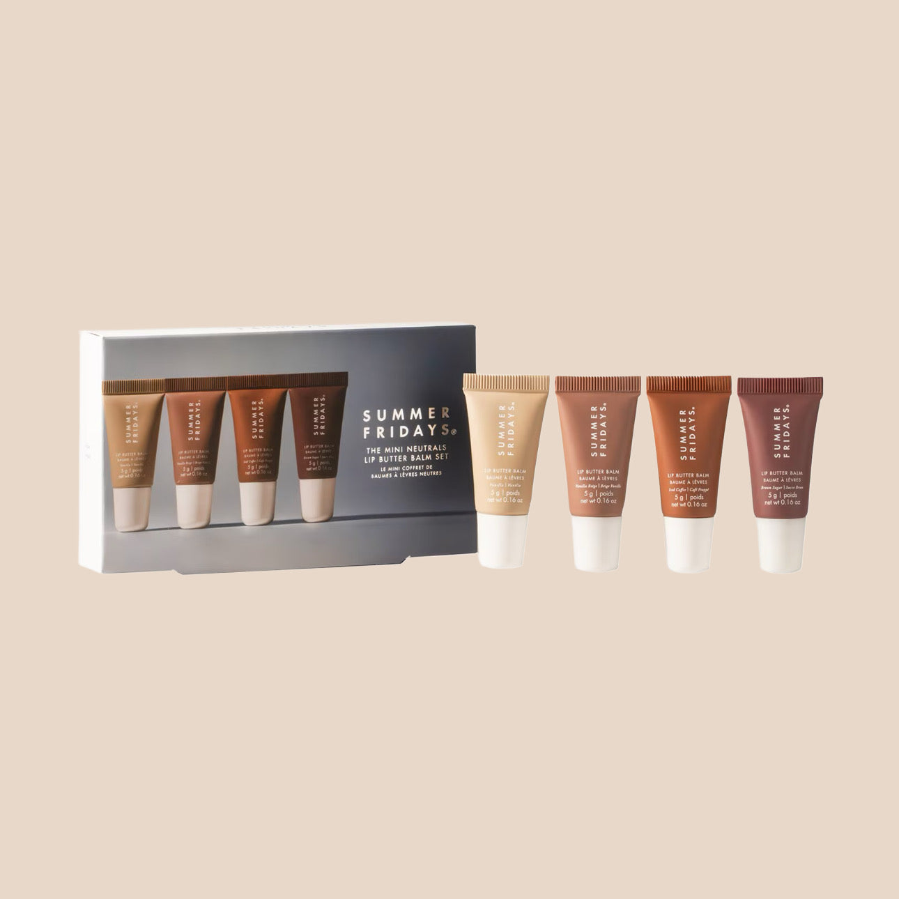the mini neutrals lip butter balm set (limited edition)