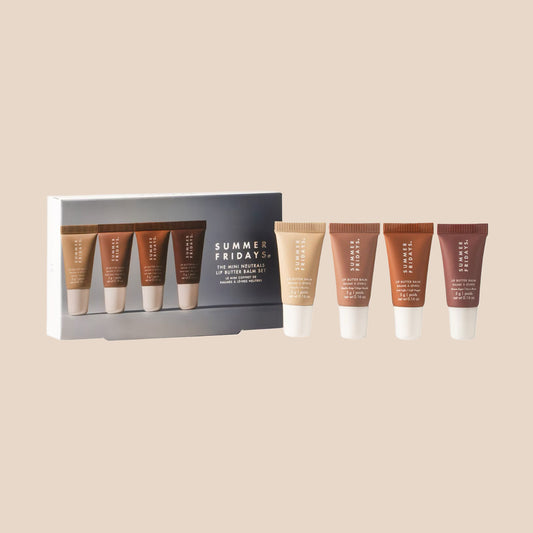 the mini neutrals lip butter balm set (limited edition)